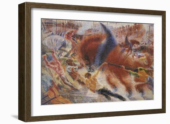 The City Rises-Umberto Boccioni-Framed Giclee Print