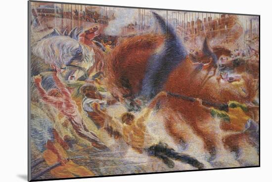 The City Rises-Umberto Boccioni-Mounted Giclee Print