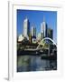 The City Skyline and Yarra River from Southgate, Melbourne, Victoria, Australia-Gavin Hellier-Framed Photographic Print