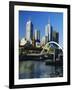 The City Skyline and Yarra River from Southgate, Melbourne, Victoria, Australia-Gavin Hellier-Framed Photographic Print