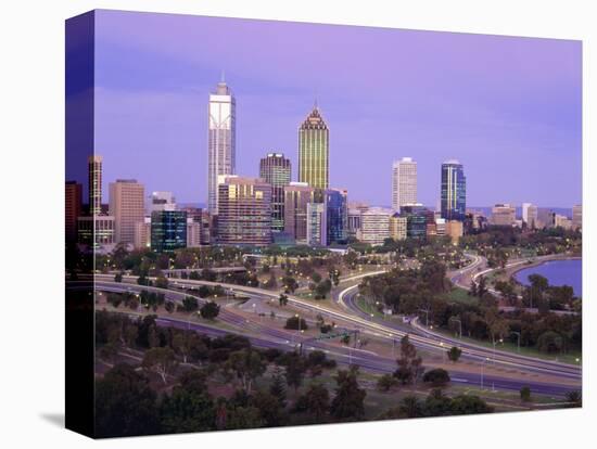 The City Skyline from Kings Park, Perth, Western Australia, Australia-Gavin Hellier-Stretched Canvas