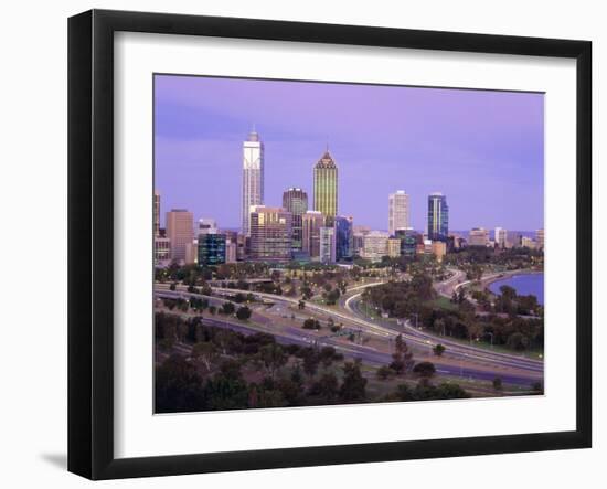 The City Skyline from Kings Park, Perth, Western Australia, Australia-Gavin Hellier-Framed Photographic Print