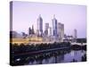 The City Skyline from Southgate, Melbourne, Victoria, Australia-Gavin Hellier-Stretched Canvas