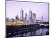 The City Skyline from Southgate, Melbourne, Victoria, Australia-Gavin Hellier-Mounted Photographic Print