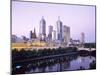 The City Skyline from Southgate, Melbourne, Victoria, Australia-Gavin Hellier-Mounted Photographic Print