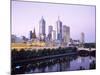 The City Skyline from Southgate, Melbourne, Victoria, Australia-Gavin Hellier-Mounted Photographic Print