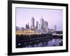 The City Skyline from Southgate, Melbourne, Victoria, Australia-Gavin Hellier-Framed Photographic Print