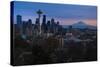 The City Skyline of Seattle, Washington from Kerry Park - Queen Anne - Seattle, Washington-Dan Holz-Stretched Canvas