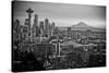 The City Skyline of Seattle, Washington from Kerry Park - Queen Anne - Seattle, Washington-Dan Holz-Stretched Canvas