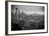 The City Skyline of Seattle, Washington from Kerry Park - Queen Anne - Seattle, Washington-Dan Holz-Framed Photographic Print