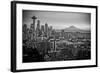 The City Skyline of Seattle, Washington from Kerry Park - Queen Anne - Seattle, Washington-Dan Holz-Framed Photographic Print