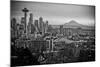 The City Skyline of Seattle, Washington from Kerry Park - Queen Anne - Seattle, Washington-Dan Holz-Mounted Photographic Print