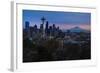 The City Skyline of Seattle, Washington from Kerry Park - Queen Anne - Seattle, Washington-Dan Holz-Framed Photographic Print