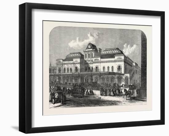 The City Terminus, in Liverpool Street, of the North London Railway, London, UK, 1865-null-Framed Giclee Print