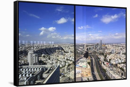 The City View from the Azrieli Observatory.-Stefano Amantini-Framed Stretched Canvas