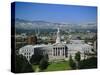 The Civic Center and Rockies Beyond, Denver, Colorado, USA-Jean Brooks-Stretched Canvas