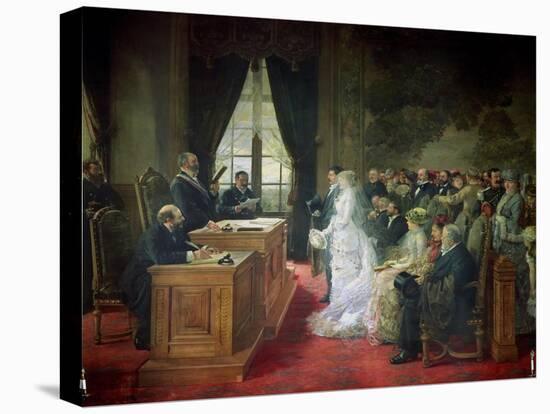 The Civil Marriage, 1881-Henri Gervex-Stretched Canvas