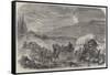 The Civil War in America, Baggage-Waggons and Gun-Carriages of the Army of the Potomac on the Move-null-Framed Stretched Canvas