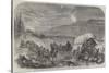 The Civil War in America, Baggage-Waggons and Gun-Carriages of the Army of the Potomac on the Move-null-Stretched Canvas