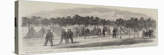 The Civil War in America, Camp of the Confederate Marines at Drury's Bluff, on the James River-null-Stretched Canvas
