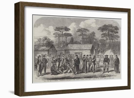 The Civil War in America, Confederate Prisoners in Camp Georgia, Roanoke Island-null-Framed Giclee Print