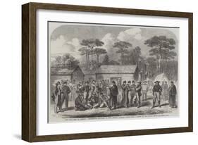 The Civil War in America, Confederate Prisoners in Camp Georgia, Roanoke Island-null-Framed Giclee Print