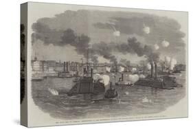 The Civil War in America, Destruction of the Confederate Flotilla Off Memphis-Edwin Weedon-Stretched Canvas