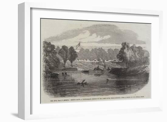 The Civil War in America, Drury's Bluff, a Confederate Position on the James River, Near Richmond-Edmund Morison Wimperis-Framed Giclee Print