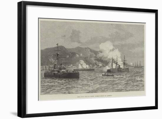 The Civil War in Chile, Bombardment of Iquique-null-Framed Giclee Print