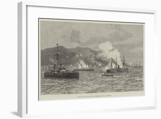 The Civil War in Chile, Bombardment of Iquique-null-Framed Giclee Print