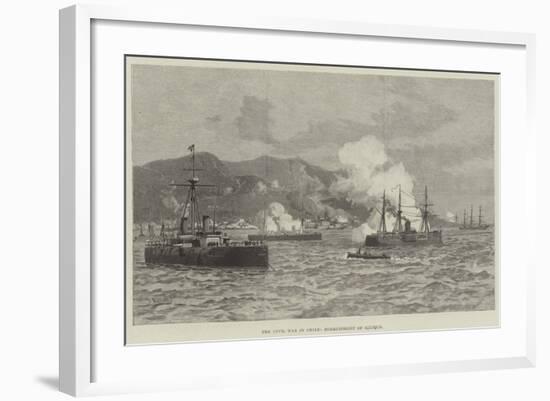 The Civil War in Chile, Bombardment of Iquique-null-Framed Giclee Print