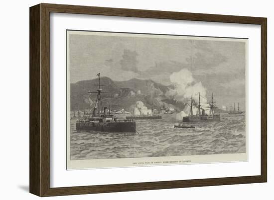 The Civil War in Chile, Bombardment of Iquique-null-Framed Giclee Print