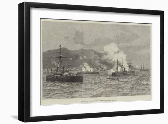 The Civil War in Chile, Bombardment of Iquique-null-Framed Giclee Print