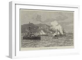 The Civil War in Chile, Bombardment of Iquique-null-Framed Giclee Print