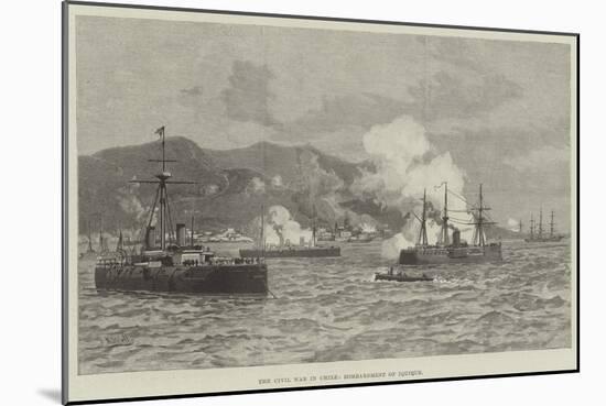 The Civil War in Chile, Bombardment of Iquique-null-Mounted Giclee Print