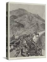 The Civil War in Chile, Hauling a 21-Ton Armstrong Gun Up to Fort Valdivia, Valparaiso-null-Stretched Canvas
