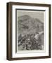 The Civil War in Chile, Hauling a 21-Ton Armstrong Gun Up to Fort Valdivia, Valparaiso-null-Framed Giclee Print