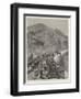 The Civil War in Chile, Hauling a 21-Ton Armstrong Gun Up to Fort Valdivia, Valparaiso-null-Framed Giclee Print