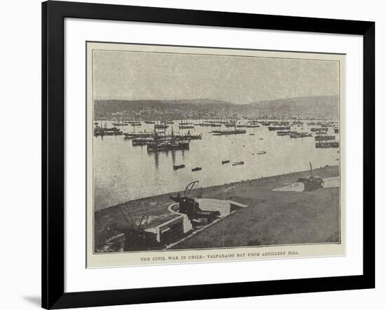 The Civil War in Chile, Valparaiso Bay from Artillery Hill-null-Framed Giclee Print