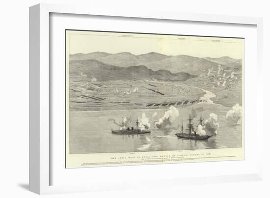 The Civil War in Chili, the Battle of Concon, 21 August 1891-null-Framed Giclee Print