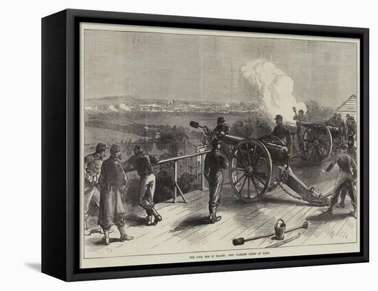 The Civil War in France, Fort Valerien Firing at Paris-null-Framed Stretched Canvas