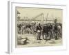 The Civil War in Japan, Embarking Cavalry at the Custom-House, Yokohama-null-Framed Giclee Print