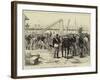 The Civil War in Japan, Embarking Cavalry at the Custom-House, Yokohama-null-Framed Giclee Print