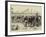 The Civil War in Japan, Embarking Cavalry at the Custom-House, Yokohama-null-Framed Giclee Print