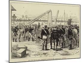 The Civil War in Japan, Embarking Cavalry at the Custom-House, Yokohama-null-Mounted Giclee Print