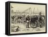 The Civil War in Japan, Embarking Cavalry at the Custom-House, Yokohama-null-Framed Stretched Canvas