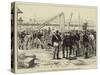 The Civil War in Japan, Embarking Cavalry at the Custom-House, Yokohama-null-Stretched Canvas