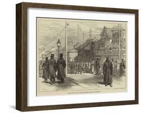 The Civil War in Japan, Street Scene at Yokohama-null-Framed Giclee Print