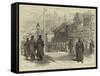The Civil War in Japan, Street Scene at Yokohama-null-Framed Stretched Canvas