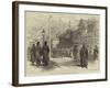 The Civil War in Japan, Street Scene at Yokohama-null-Framed Giclee Print